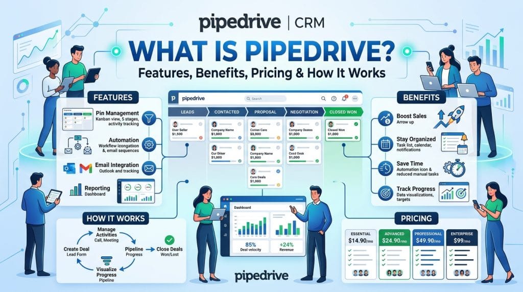 What Is Pipedrive? 8 Features, Benefits, Pricing & How It Works